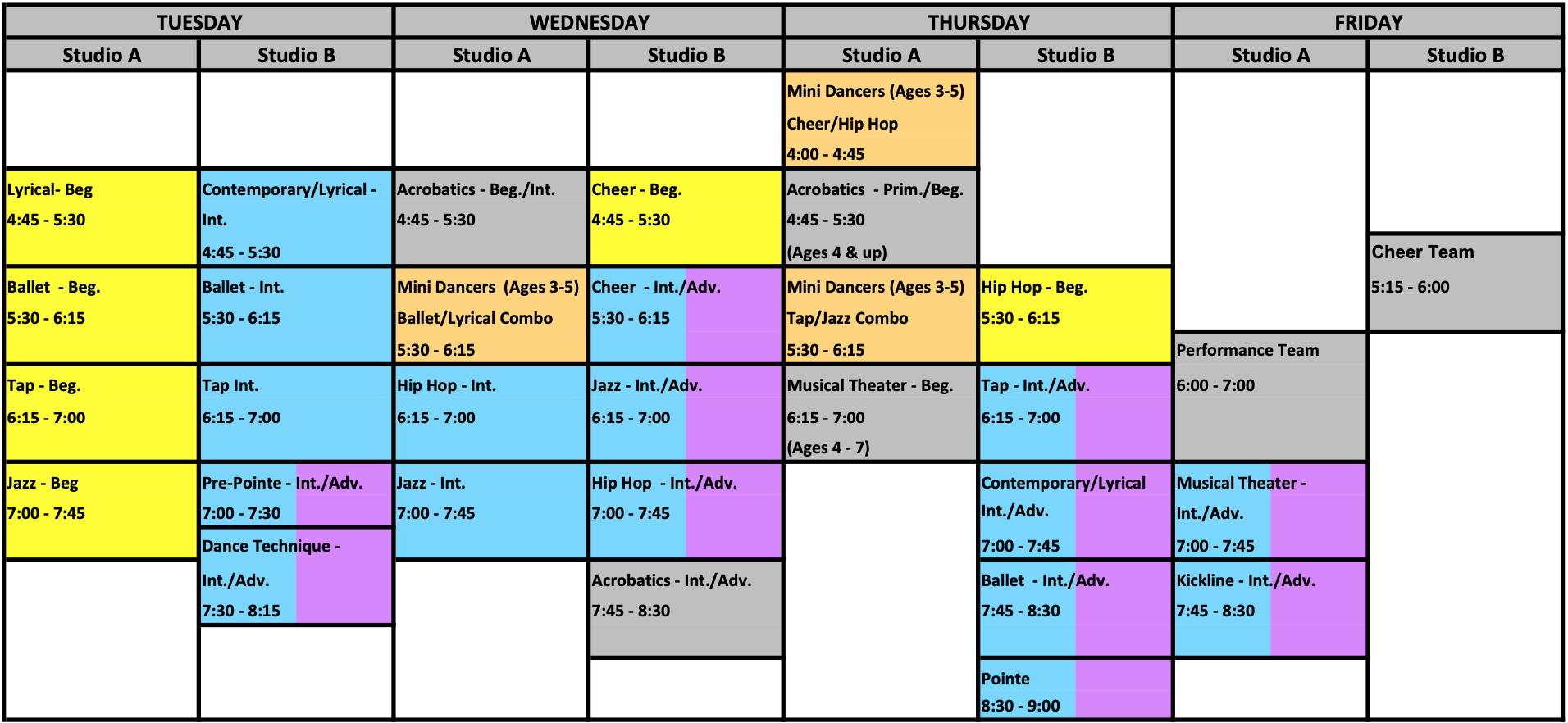 2023-2024 Schedule